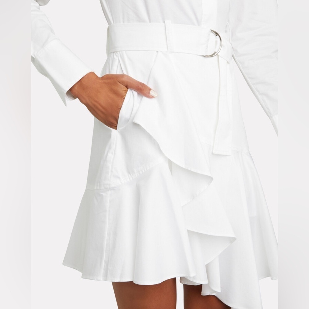 New! A.L.C. Jacey Cotton Poplin Belted Asymmetric Shirt Dress 🤍 size 10 - Picture 6 of 12